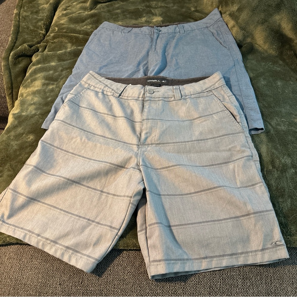 O'Neill Gray Flat Front Shorts Lightweight Casual